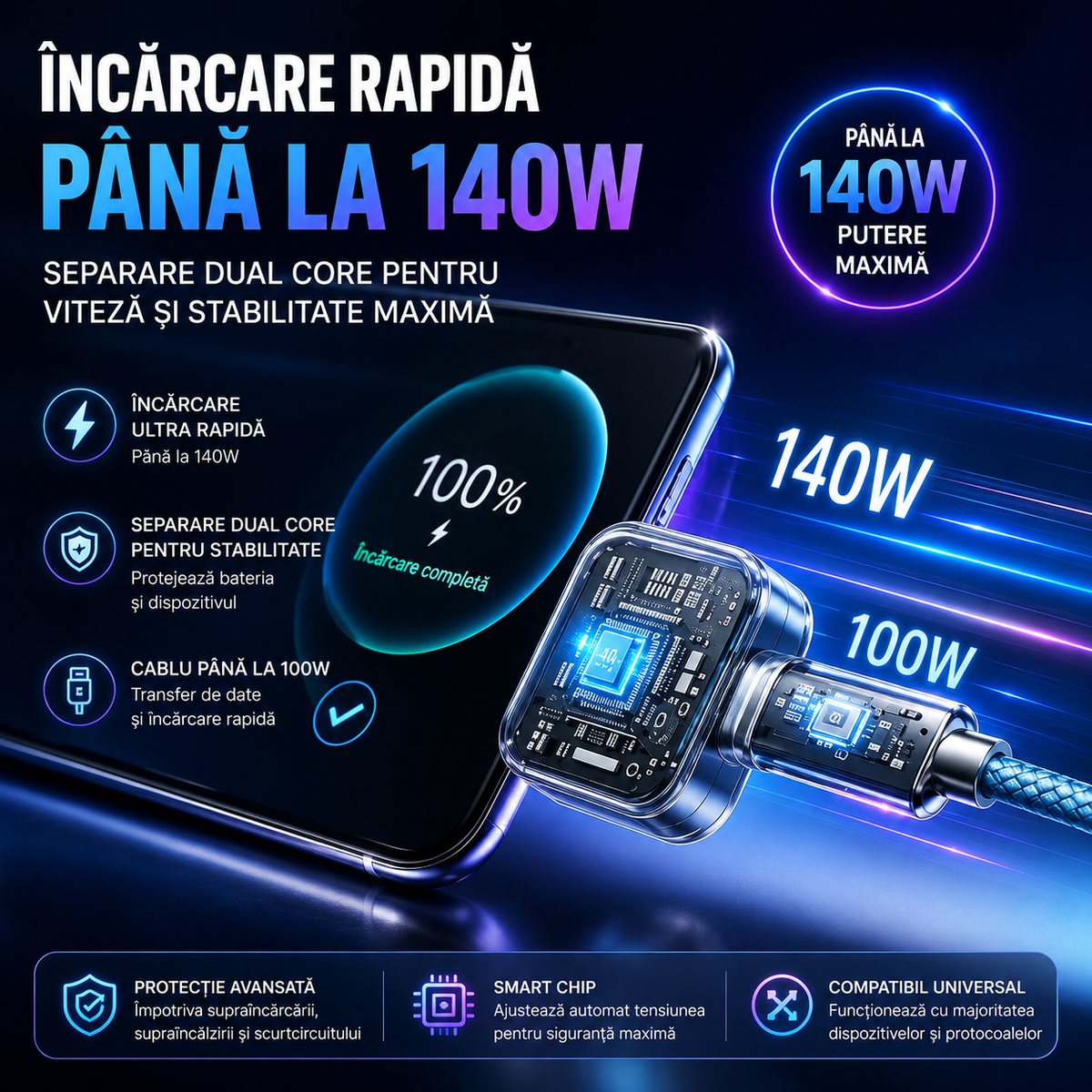 Încărcător Inteligent cu Oprire Automată