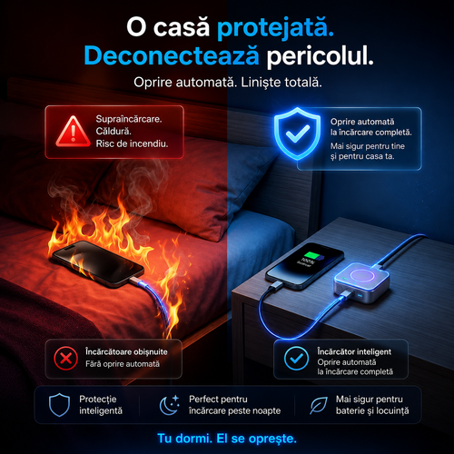 Încărcător Inteligent cu Oprire Automată